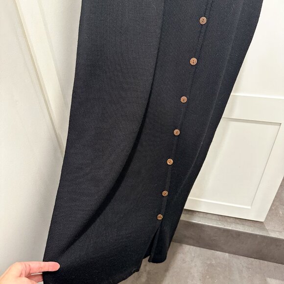 Vintage Carole Little Sweater Dress Midi Beaded Ethnic Embroidery Asymmetrical - Picture 6 of 8